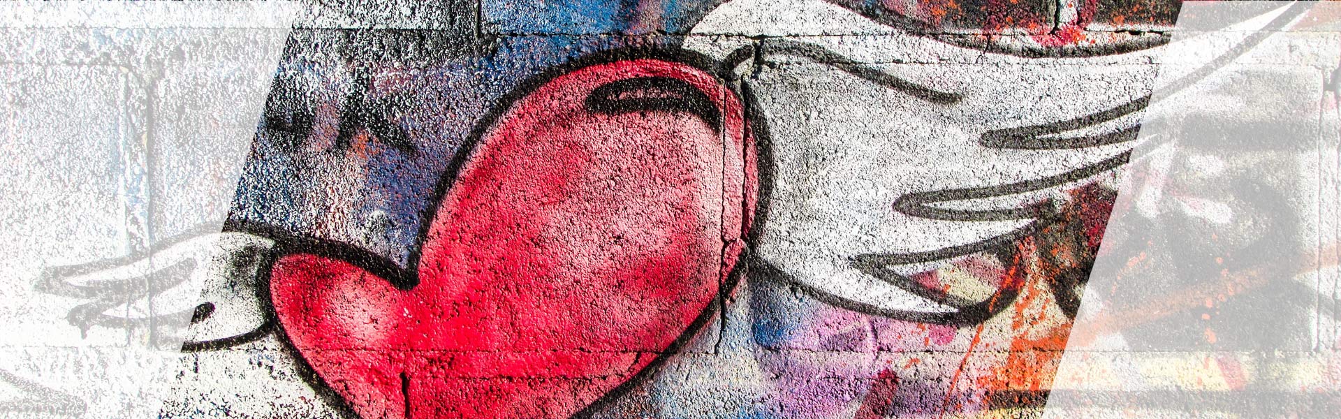 Graffiti - Herz an einer Wand